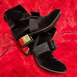 Girls black ankle boots